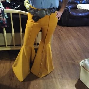 Boutique Ruffle Bells!!! Mustard!!! Small